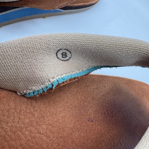 Hari Mari Pier Flip Flops Mens Brown Leather Sandals Size 8 - Picture 6 of 6